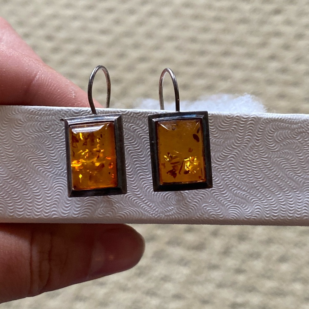 Beautiful vintage amber earrings